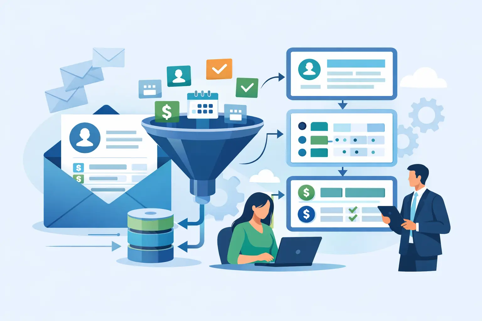 Structured Email Extraction Without the IT Queue